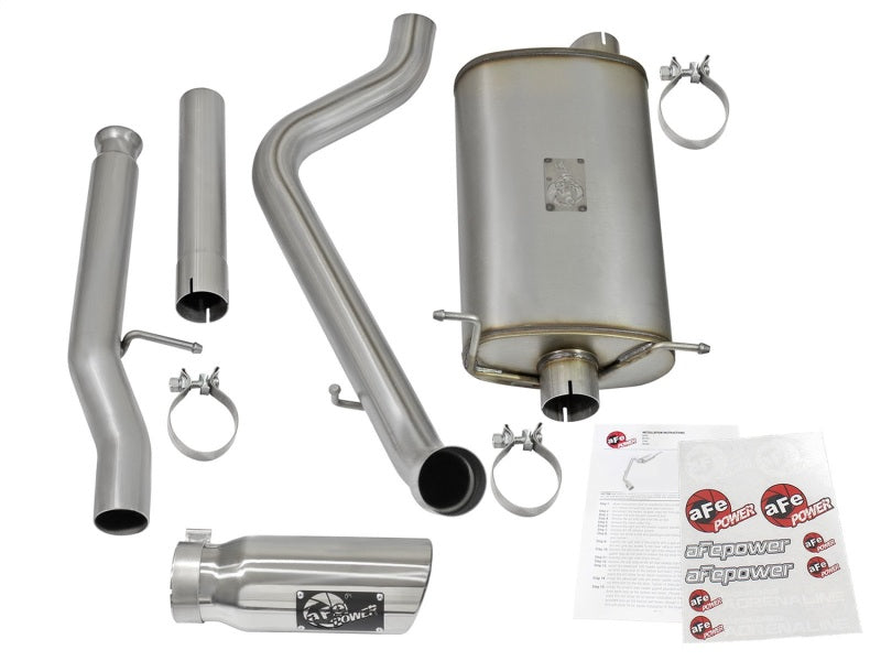Load image into Gallery viewer, aFe MACHForce XP Exhausts Cat-Back Polished Tips 09-17 GM Silverado 1500 4.3/5.3L RegCab SB/LB
