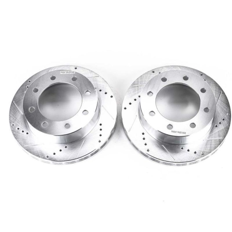 Load image into Gallery viewer, Power Stop 1999 Ford F-250 Super Duty Front Evolution Drilled &amp; Slotted Rotors - Pair
