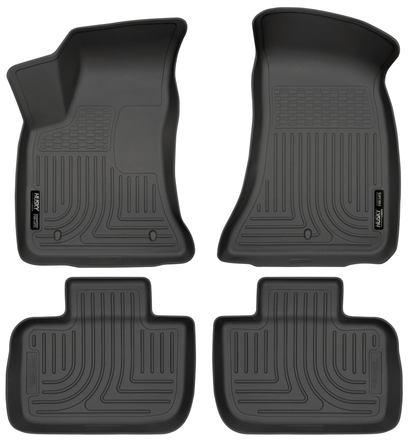 Load image into Gallery viewer, Husky Liners 11-12 Dodge Charger/Chrysler 300 WeatherBeater Combo Black Floor Liners
