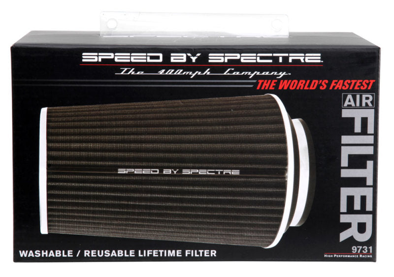Load image into Gallery viewer, Spectre Adjustable Conical Air Filter 9-1/2in. Tall (Fits 3in. / 3-1/2in. / 4in. Tubes) - Black
