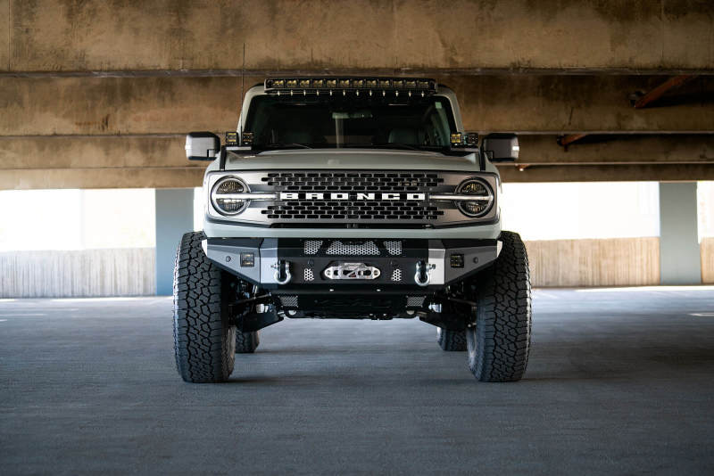 Load image into Gallery viewer, DV8 Offroad 2021+ Ford Bronco Front Bumper Winch Capable w/ Optional Bull Bar/Aux Light Opening
