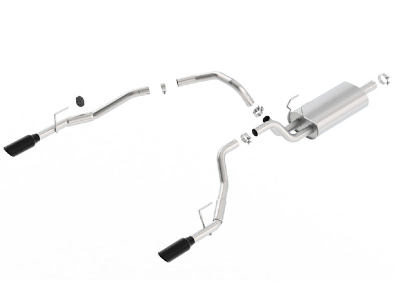Load image into Gallery viewer, Borla 09-17 Ram 1500 5.7L V8 5in Single Tip Black Chrome Cat-Back Touring Exhaust Through Bumper
