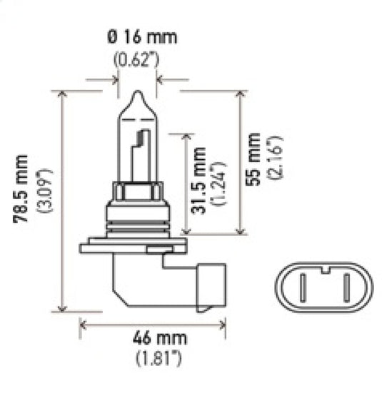 Hella HB3 9005 12V 100W Xenon White XB Bulb (Pair)