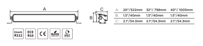 Load image into Gallery viewer, Go Rhino Xplor Blackout Series Sgl Row LED Light Bar (Side/Track Mount) 39.5in. - Blk
