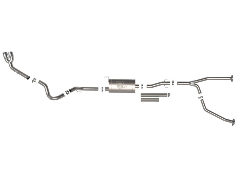 Load image into Gallery viewer, aFe 2022 Toyota Tundra V6-3.5L (tt) Vulcan Series 2.5in to 3in 304 SS Cat-Back Exhaust w/ Polish Tip
