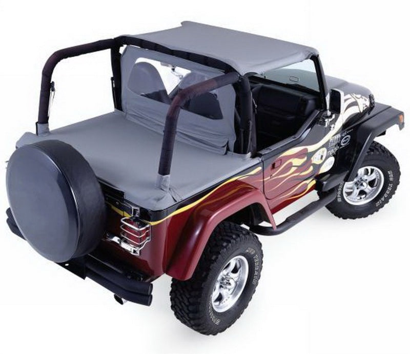 Load image into Gallery viewer, Rampage 1987-1991 Jeep Wrangler(YJ) Cab Soft Top And Tonneau Cover - Black Denim
