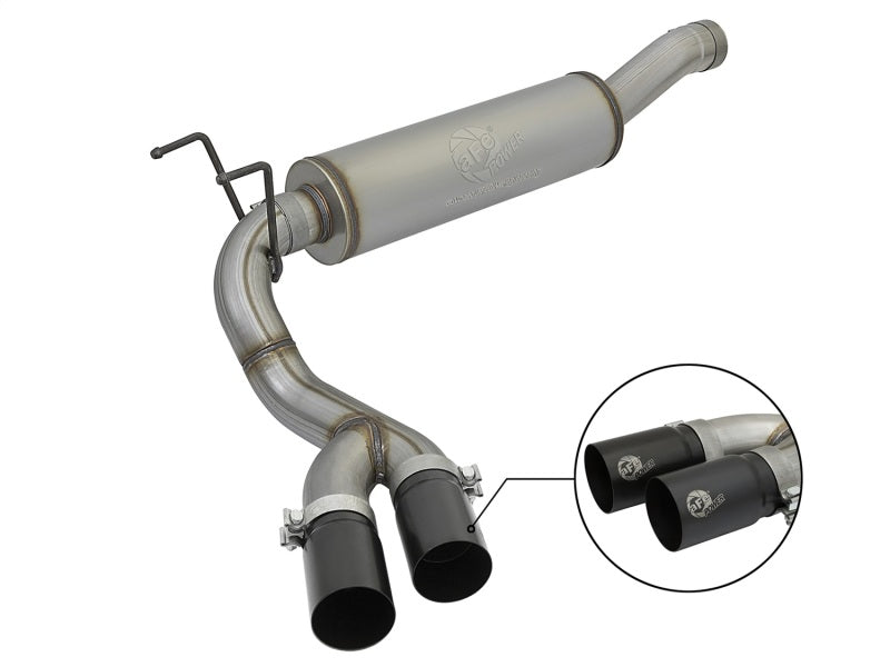 Load image into Gallery viewer, aFe Rebel Series 3-1/2in 409 SS Cat-Back Exhaust System w/Black Tip RAM 2500/3500 14-17 V8 6.4L
