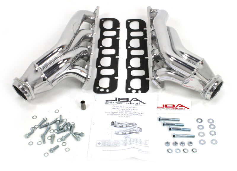 Load image into Gallery viewer, JBA 05-14 Chrysler 6.1/6.4L HEMI 1 7/8in Primary Silver Ctd Cat4Ward Header
