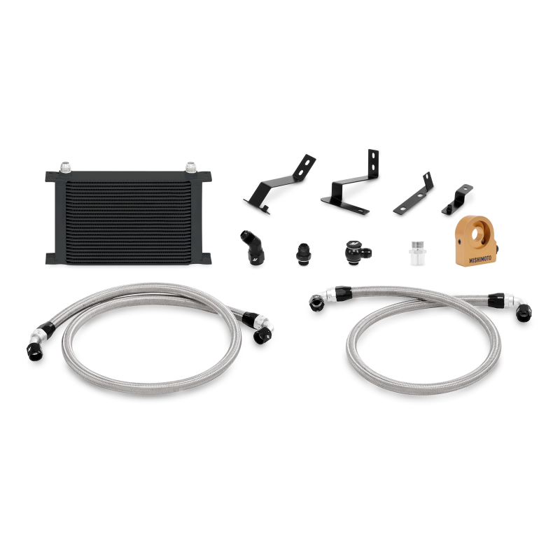 Load image into Gallery viewer, Mishimoto 2016+ Chevy Camaro Oil Cooler Kit w/ Thermostat - Black

