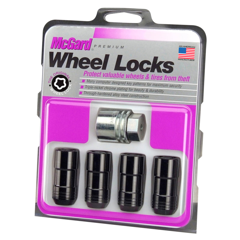 Load image into Gallery viewer, McGard Wheel Lock Nut Set - 4pk. (Cone Seat) M14X2.0 / 13/16 Hex / 2.25in. Length - Black
