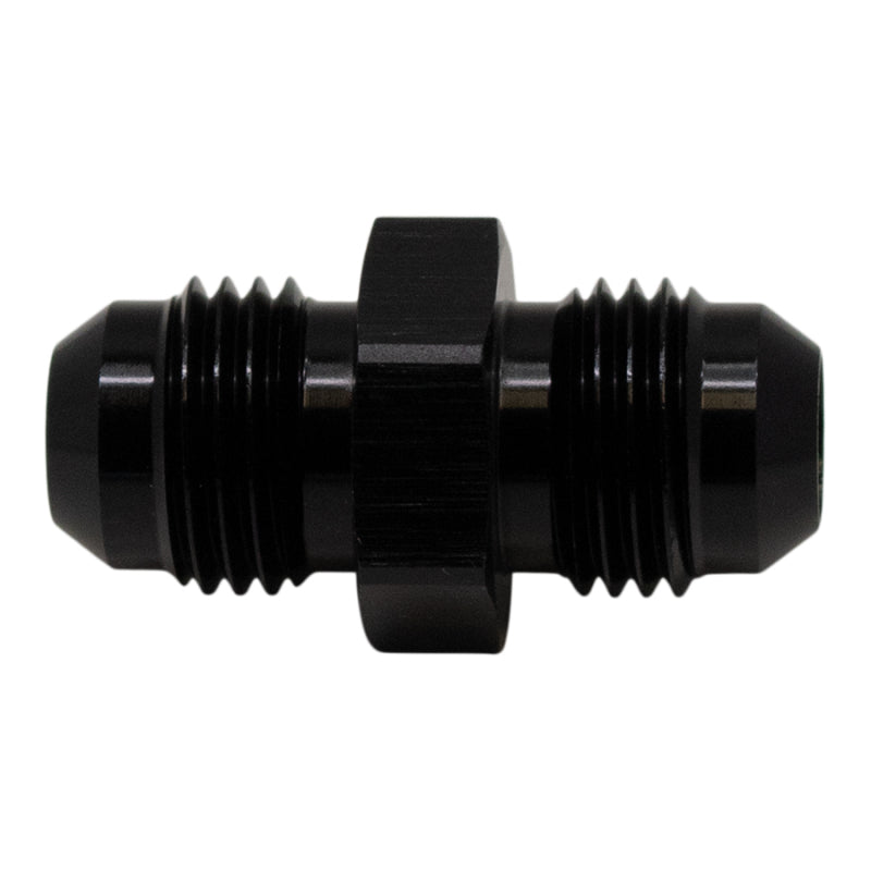 Load image into Gallery viewer, DeatschWerks 6AN Male Flare to 6AN Male Flare Coupler - Anodized Matte Black
