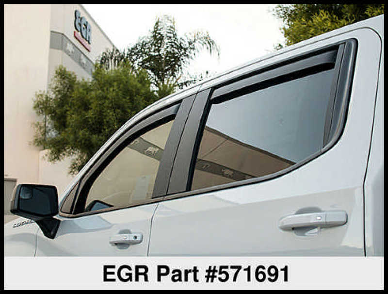 Load image into Gallery viewer, EGR 2019 Chevy 1500 Crew Cab In-Channel Window Visors - Dark Smoke
