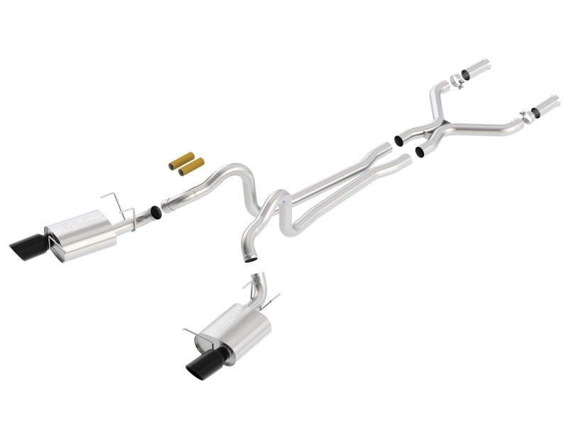 Load image into Gallery viewer, Borla 2011-2012 Mustang GT 5.0L Black Chrome 4.5in Rd Tip ATAK Catback Exhaust
