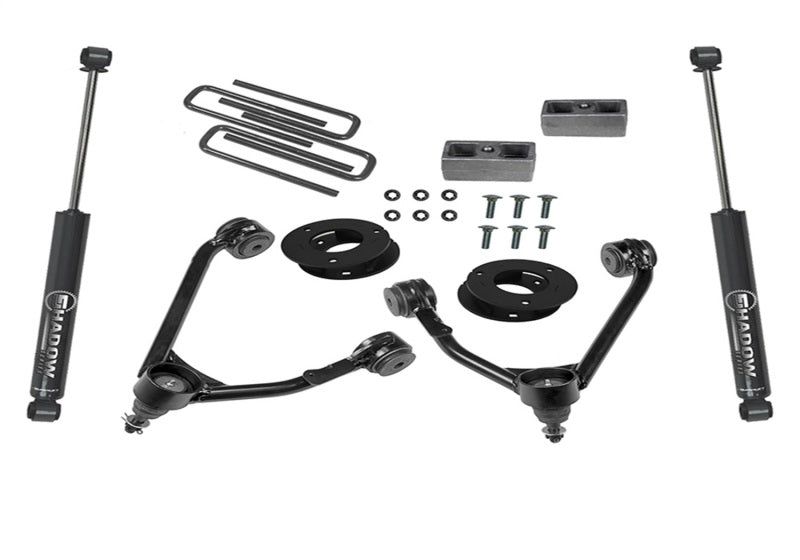 Load image into Gallery viewer, Superlift 07-16 Chevy Silv 1500 2WD 3.5in Lift Kit w/ Cast Steel Control Arms &amp; Rear Shocks

