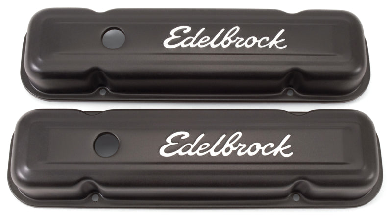 Load image into Gallery viewer, Edelbrock Valve Cover Signature Series Pontiac 1962-1979 301-455 CI V8 Low Black

