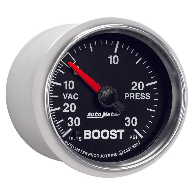 Load image into Gallery viewer, Autometer GS 52mm 30 In Hg.-Vac/30 PSI Mechanical Vacuum/Boost Gauge

