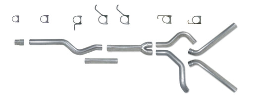 Diamond Eye KIT 4in Catback MFLR REPLACMENT PIPE DUAL AL: 2006-2007.5 CHEVY/GMC 6.6L 2500/3500