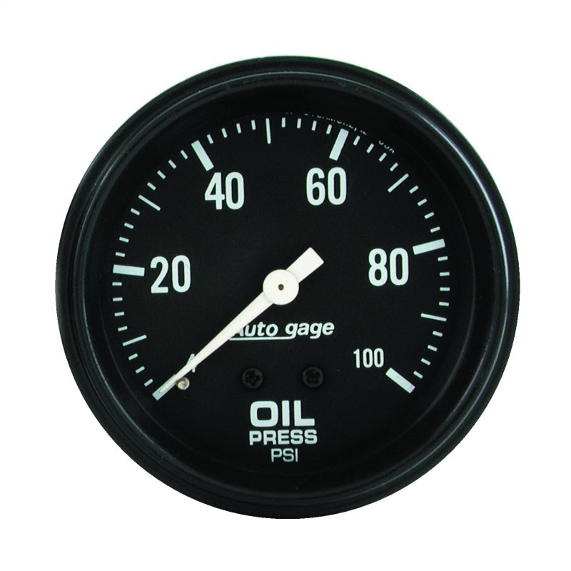 Load image into Gallery viewer, Autometer AutoGage 2-5/8in Mechanical Black 0-100 PSI Oil Pressure Gauge
