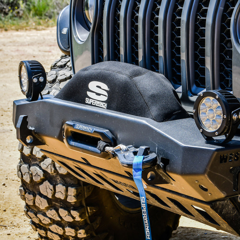 Load image into Gallery viewer, Superwinch Winch Cover for Sx 10000/12000/Talon 9.5 Integrated Winches - Blk Neoprene

