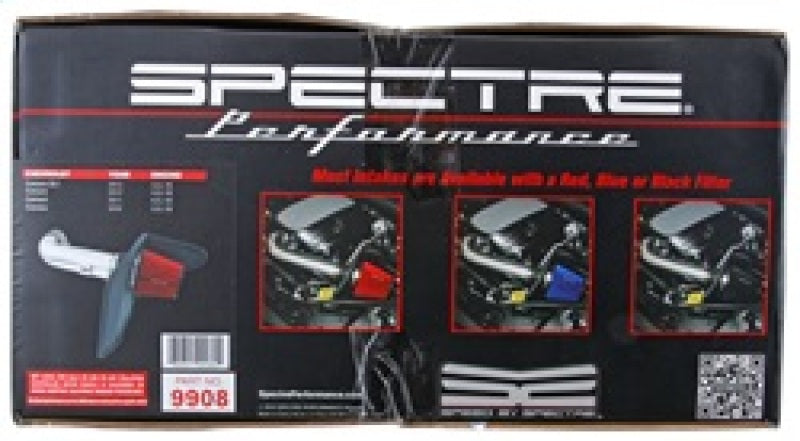 Load image into Gallery viewer, Spectre 10-12 Chevy Camaro V8-6.2L F/I Air Intake Kit - Clear Anodized w/Red Filter
