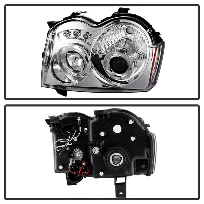 Load image into Gallery viewer, Spyder Jeep Grand Cherokee 05-07 Projector Headlights LED Halo LED Chrm Low 9006 PRO-YD-JGC05-HL-C
