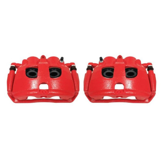 Power Stop 09-10 Dodge Ram 2500 Rear Red Calipers w/Brackets - Pair