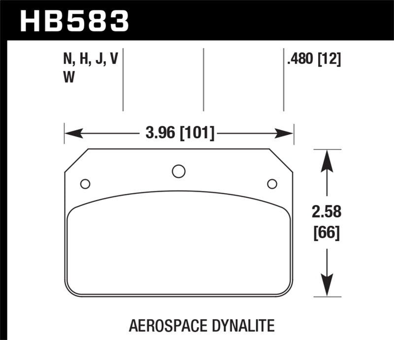 Load image into Gallery viewer, Hawk DR-97 Brake Pads for Aerospace Dynalite Caliper w/ 0.218in Center Hole
