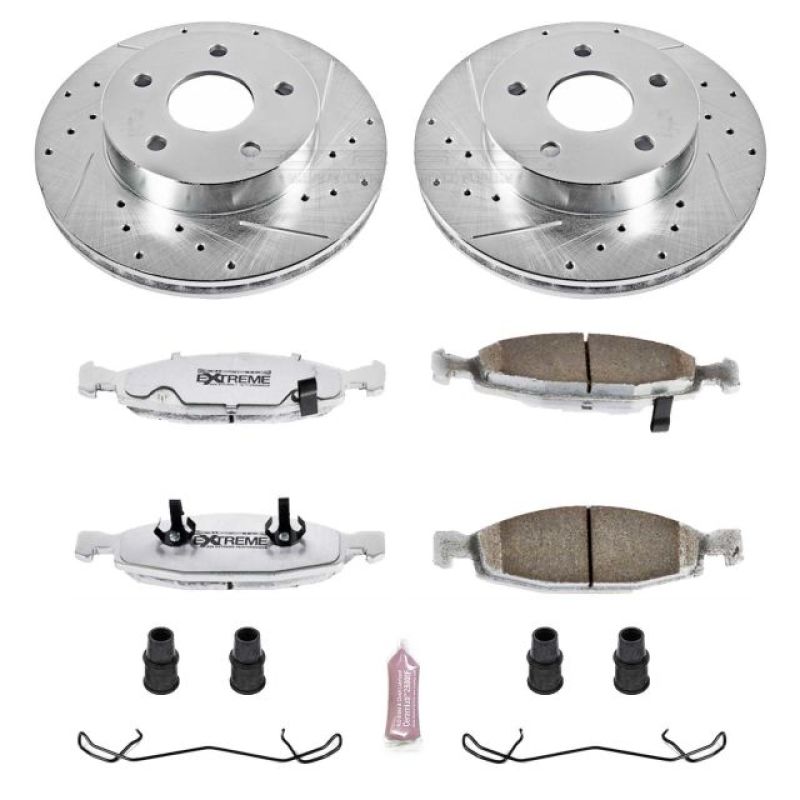 Load image into Gallery viewer, Power Stop 99-02 Jeep Grand Cherokee Front Z26 Street Warrior Brake Kit
