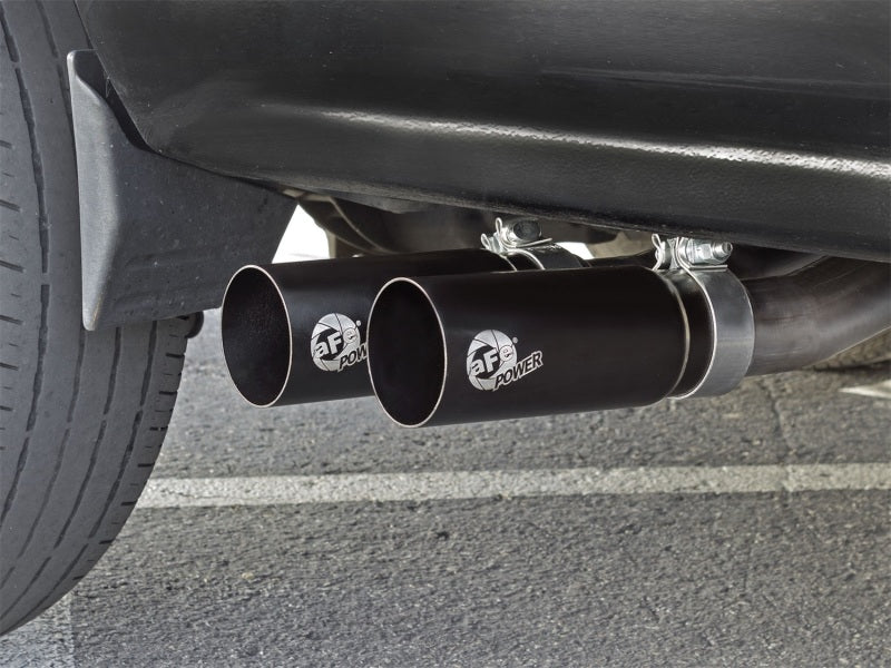 Load image into Gallery viewer, aFe Rebel Series CB Middle-Side Exit SS Exhaust w/ Black Tips 09-16 GM Silverado/Sierra V6/V8
