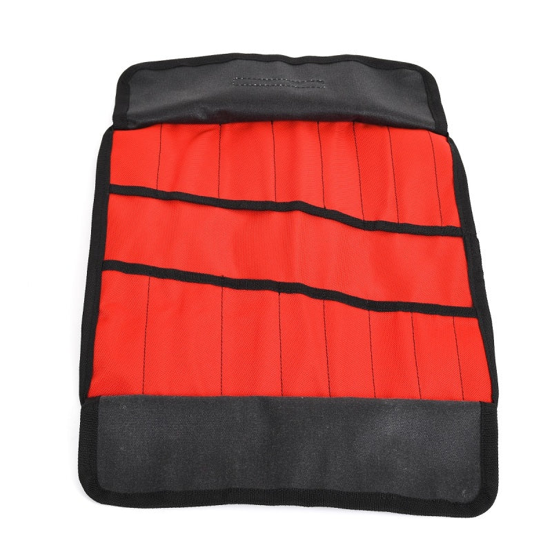 Load image into Gallery viewer, Go Rhino XVenture Gear Tool Wrench Roll - Small (3.5x3.5in. Closed) 12oz Waxed Canvas - Black
