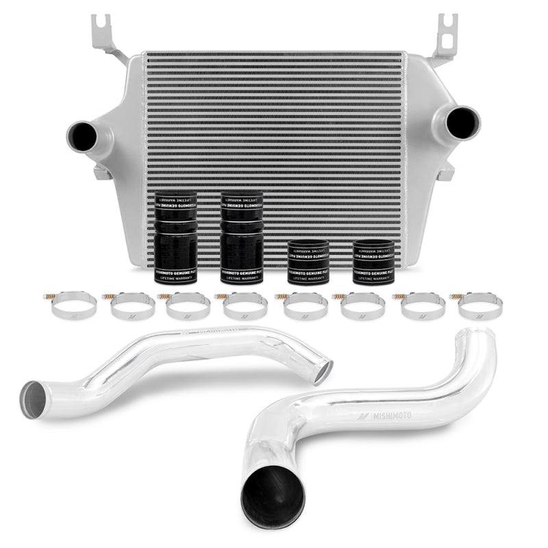 Load image into Gallery viewer, Mishimoto 99-03 Ford 7.3L Powerstroke PSD Silver Intercooler Kit w/ Polished Pipes
