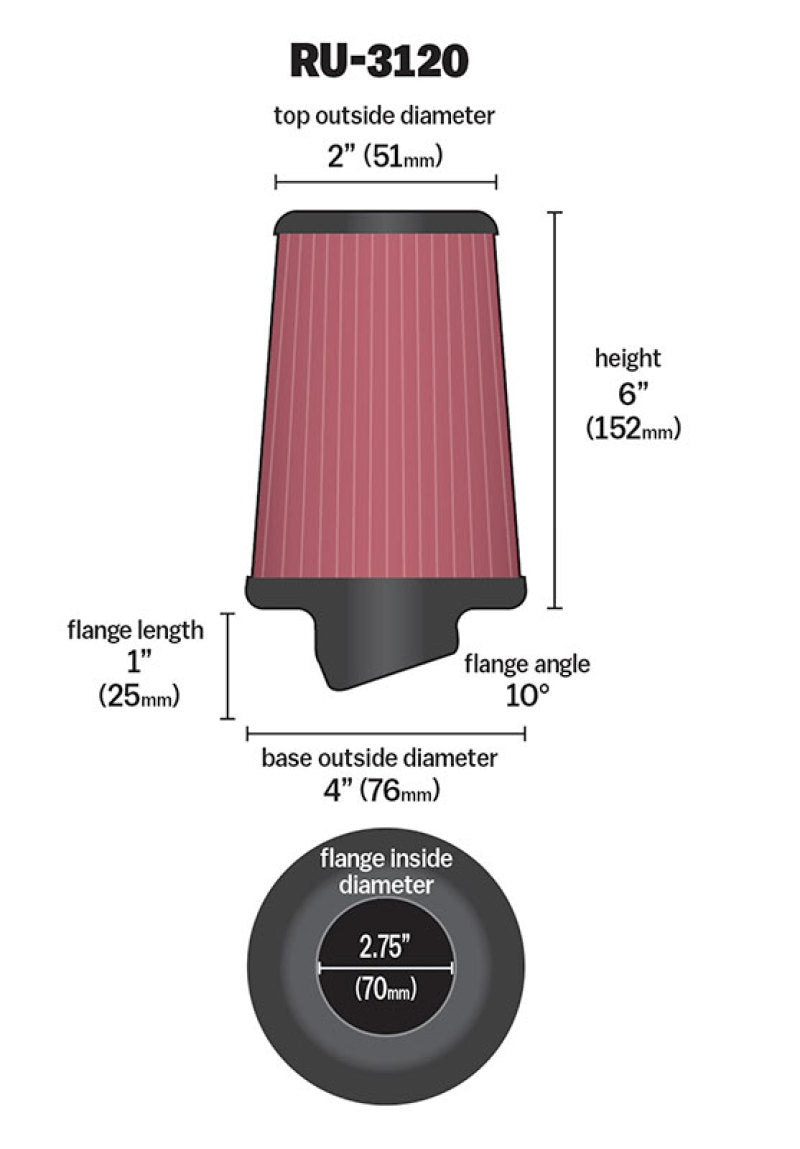 Load image into Gallery viewer, K&amp;N Universal Rubber Filter
