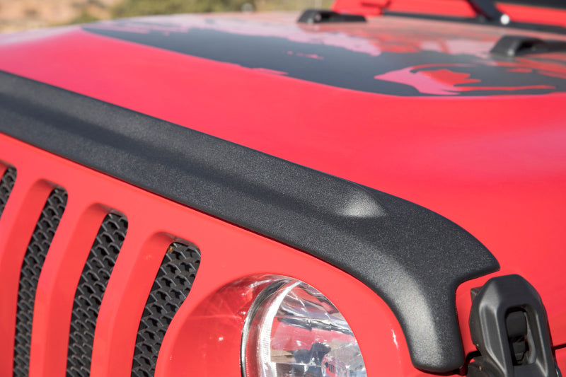 Load image into Gallery viewer, Bushwacker 18-19 Jeep Wrangler Rubicon/Sport//Unlimited/Sport S Hood Stone Guard- Black
