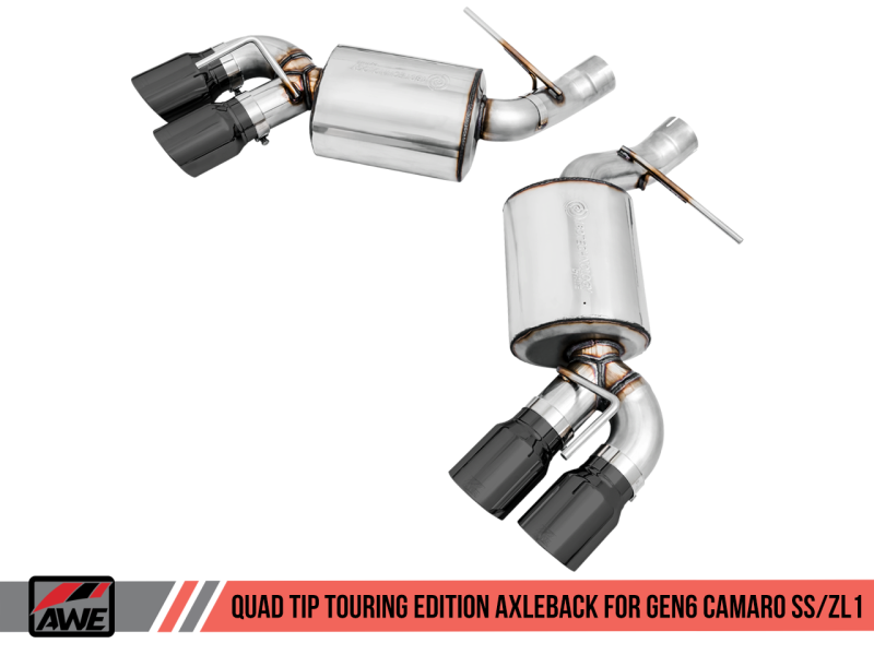 Load image into Gallery viewer, AWE Tuning 16-19 Chevrolet Camaro SS Axle-Back Exhaust - Touring Edition (Quad Diamond Black Tips)
