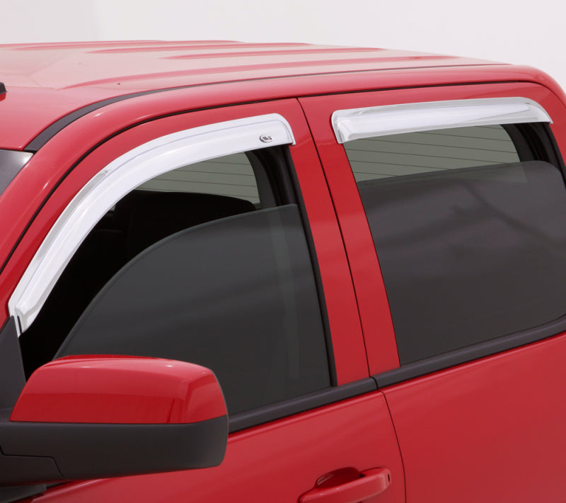 Load image into Gallery viewer, AVS 04-15 Nissan Titan Crew Cab Ventvisor Outside Mount Front &amp; Rear Window Deflectors 4pc - Chrome
