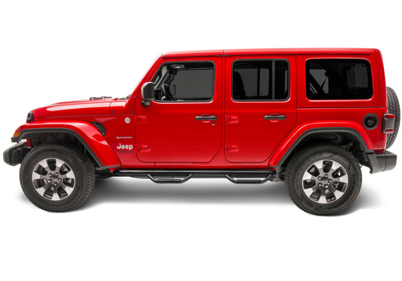 Load image into Gallery viewer, N-Fab Nerf Step 2018 Jeep Wrangler JL SUV 4 Door- Tex. Black - W2W - 3in
