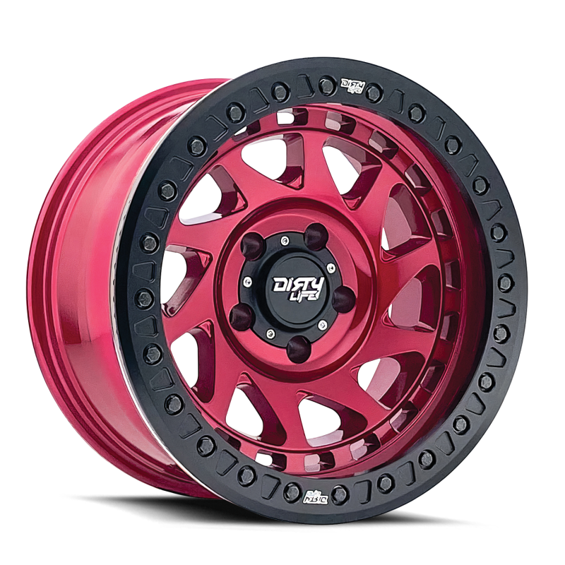 Load image into Gallery viewer, Dirty Life 9313 Enigma Race 17x9 / 6x139.7 BP / -12mm Offset / 106mm Hub Crimson Candy Red Wheel
