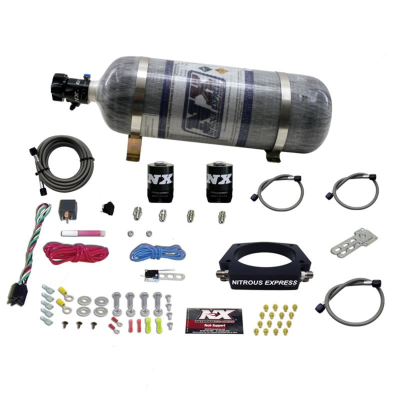 Load image into Gallery viewer, Nitrous Express GM LS 102mm Nitrous Plate Kit (50-400HP) w/12lb Composite Bottle
