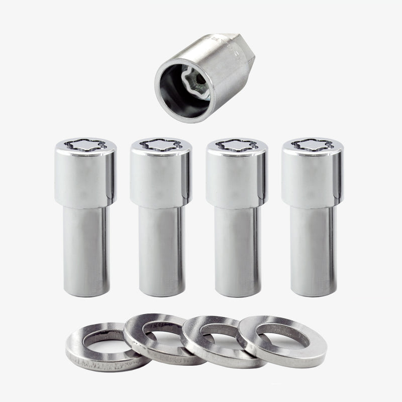 Load image into Gallery viewer, McGard Wheel Lock Nut Set - 4pk. (X-Long Shank) 7/16-20 / 13/16 Hex / 2.165in. Length - Chrome
