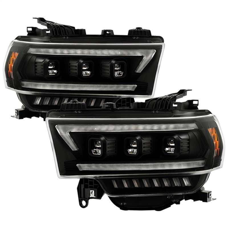 Load image into Gallery viewer, Spyder 19-22 Dodge Ram 2500/3500 (Halogen Model Only) Proj. Headlights (PRO-YD-DR19HDHALAP-SEQ-BK)
