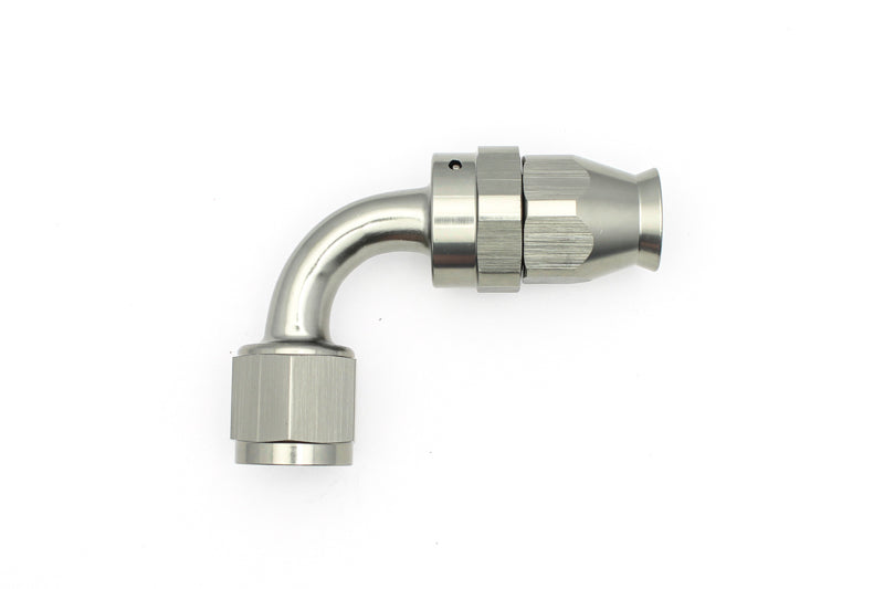 Load image into Gallery viewer, DeatschWerks 8AN Female Swivel 90-Degree Hose End PTFE (Incl. 1 Olive Insert)
