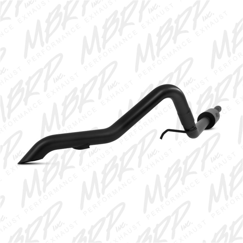 Load image into Gallery viewer, MBRP 12 Jeep Wrangler/Rubicon 3.6L V6 Cat Back Single Rear Exit Off-Road Black Exhaust
