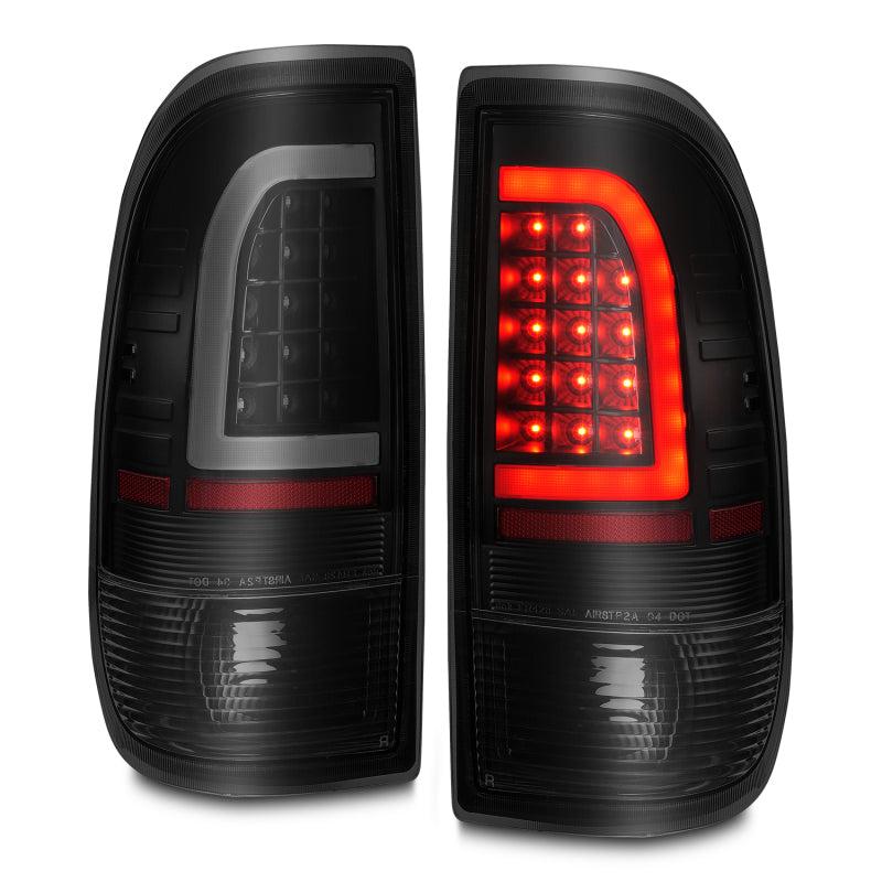 Load image into Gallery viewer, ANZO 1997-2003 Ford F-150 LED Tail Lights w/ Light Bar Black Housing Smoke Lens
