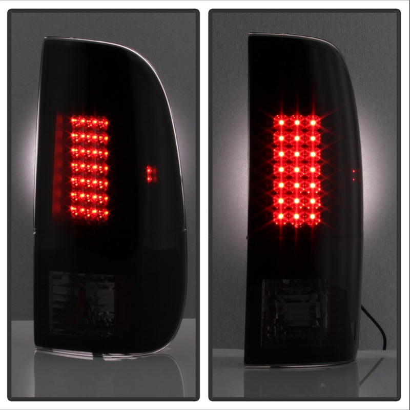 Load image into Gallery viewer, Spyder Ford F150 side 97-03/F250 Super Duty 99-07 LED Tail Lights Blk Smke ALT-YD-FF15097-LED-BSM
