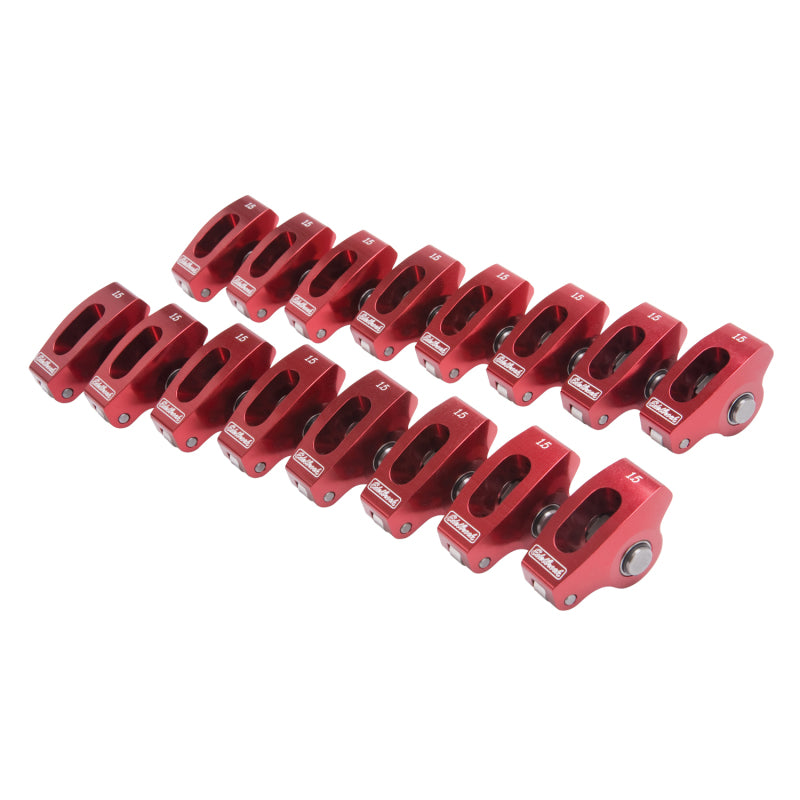 Load image into Gallery viewer, Edelbrock Roller Rocker Arm Wide Body SBC 1 5 1 (Set of 16)
