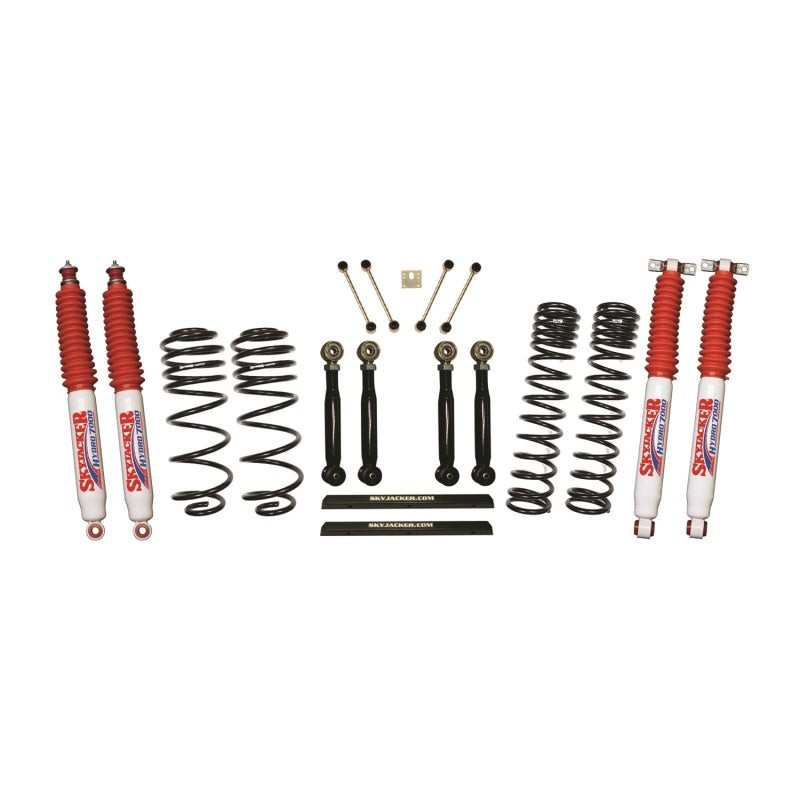 Load image into Gallery viewer, Skyjacker 97-02 Jeep TJ 4in D-Rate Long Travel Kit w/ Adj. FR/RR Lower Flex Links/Hydro 7000 Shocks
