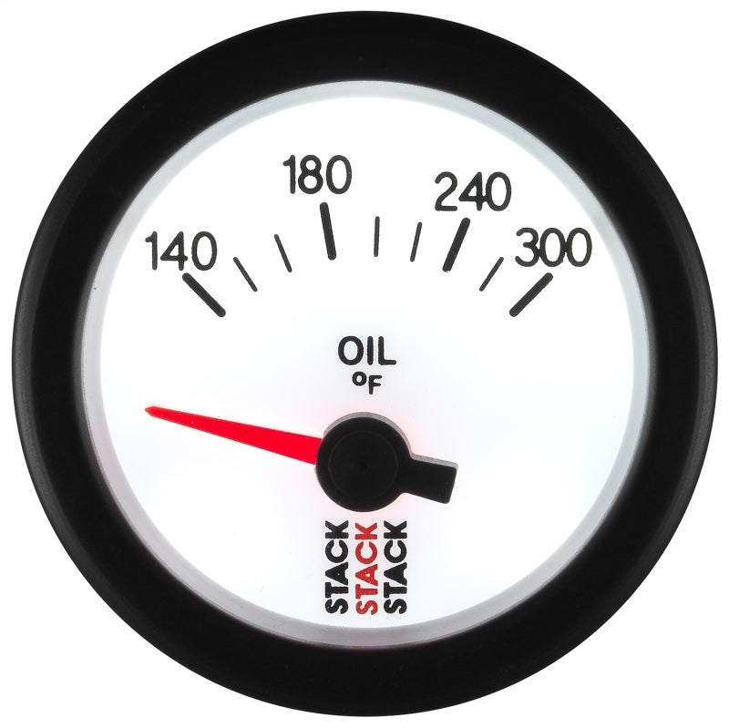 Load image into Gallery viewer, Autometer Stack 52mm 140-300 Deg F 1/8in NPTF Electric Oil Temp Gauge - White

