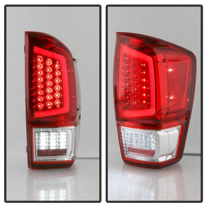 Load image into Gallery viewer, xTune 16-18 Toyota Tacoma Light Bar LED Tail Lights - Chrome (ALT-JH-TTA16-LBLED-C)
