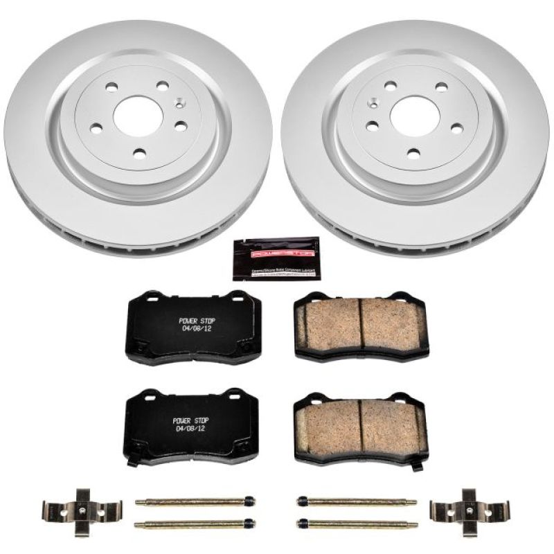 Load image into Gallery viewer, Power Stop 09-15 Cadillac CTS Rear Z17 Evolution Geomet Coated Brake Kit
