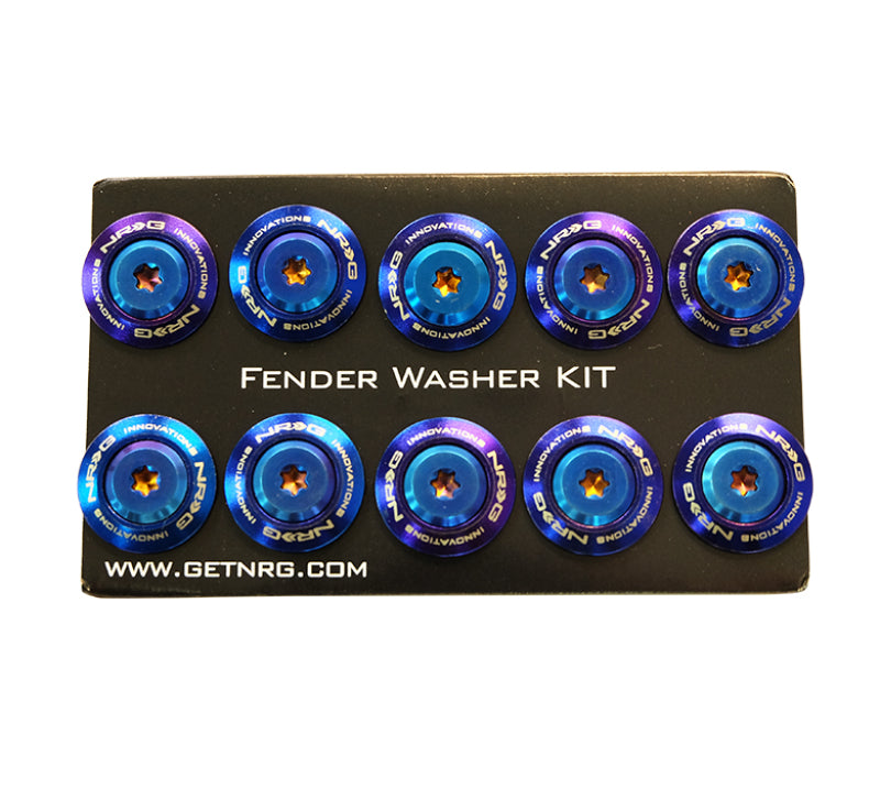 Load image into Gallery viewer, NRG Fender Washer Kit (TI Series) M6 Bolts For Plastic (TI Burn Washer/TI Burn Screw) - Set of 10
